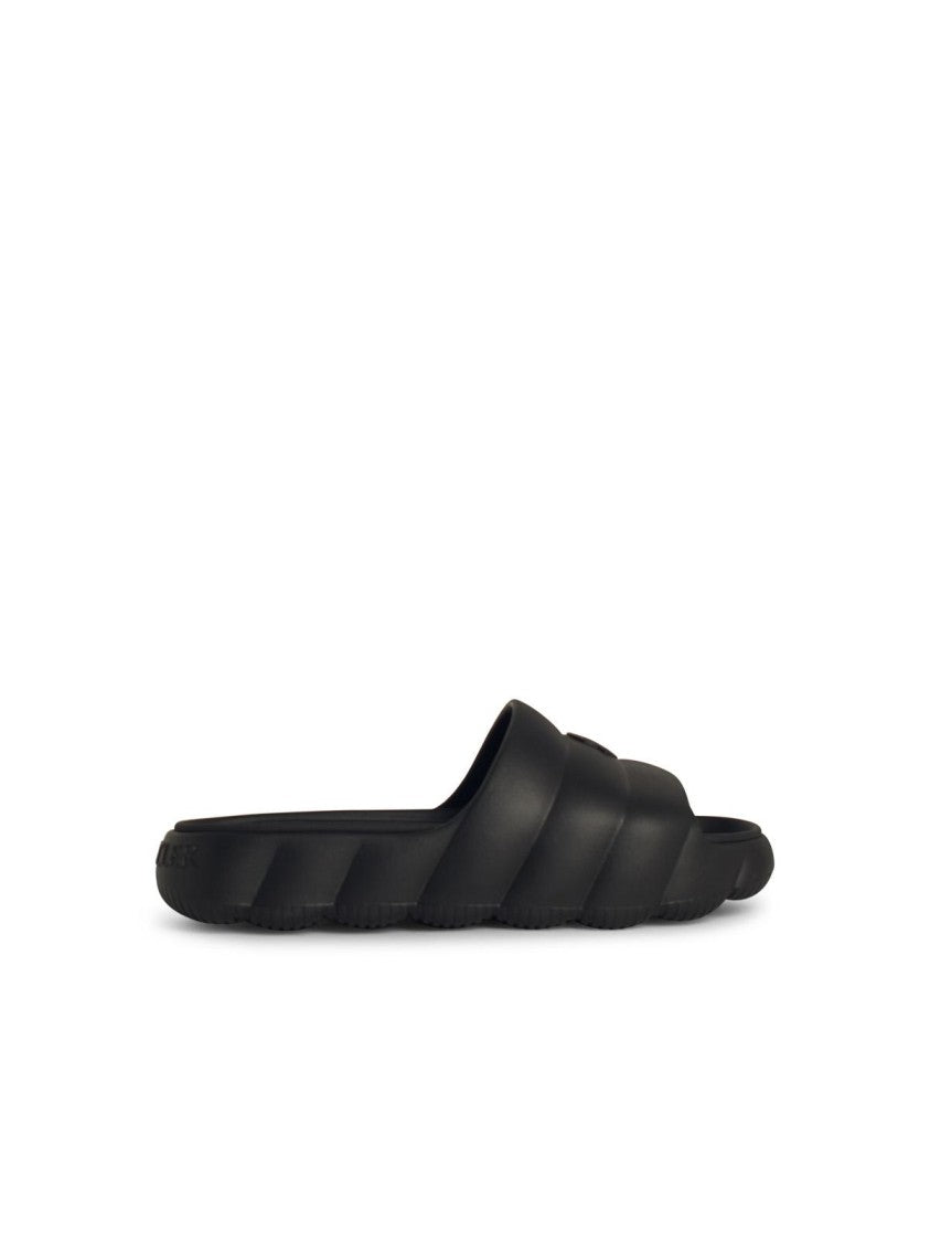 Moncler 'Lilo' Black Rubber Slippers