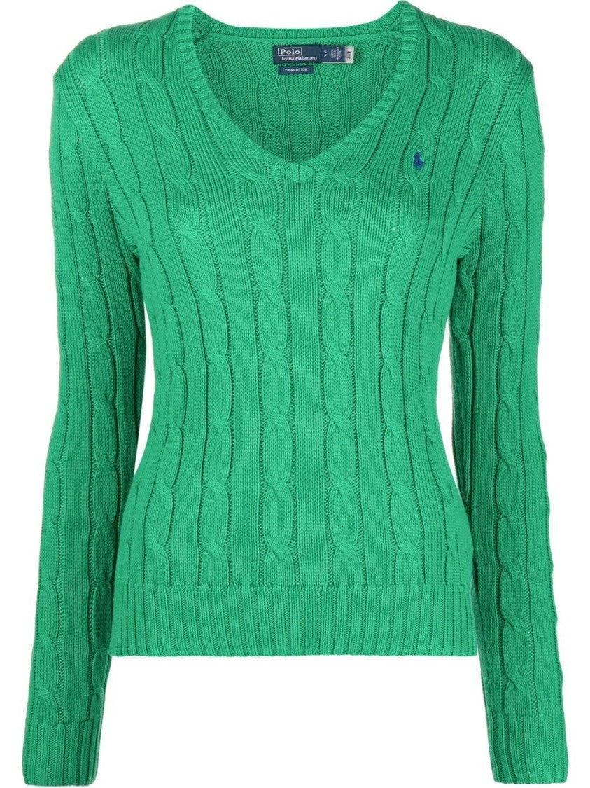Polo Ralph Lauren Textured Cable Knit V-Neck Sweater
