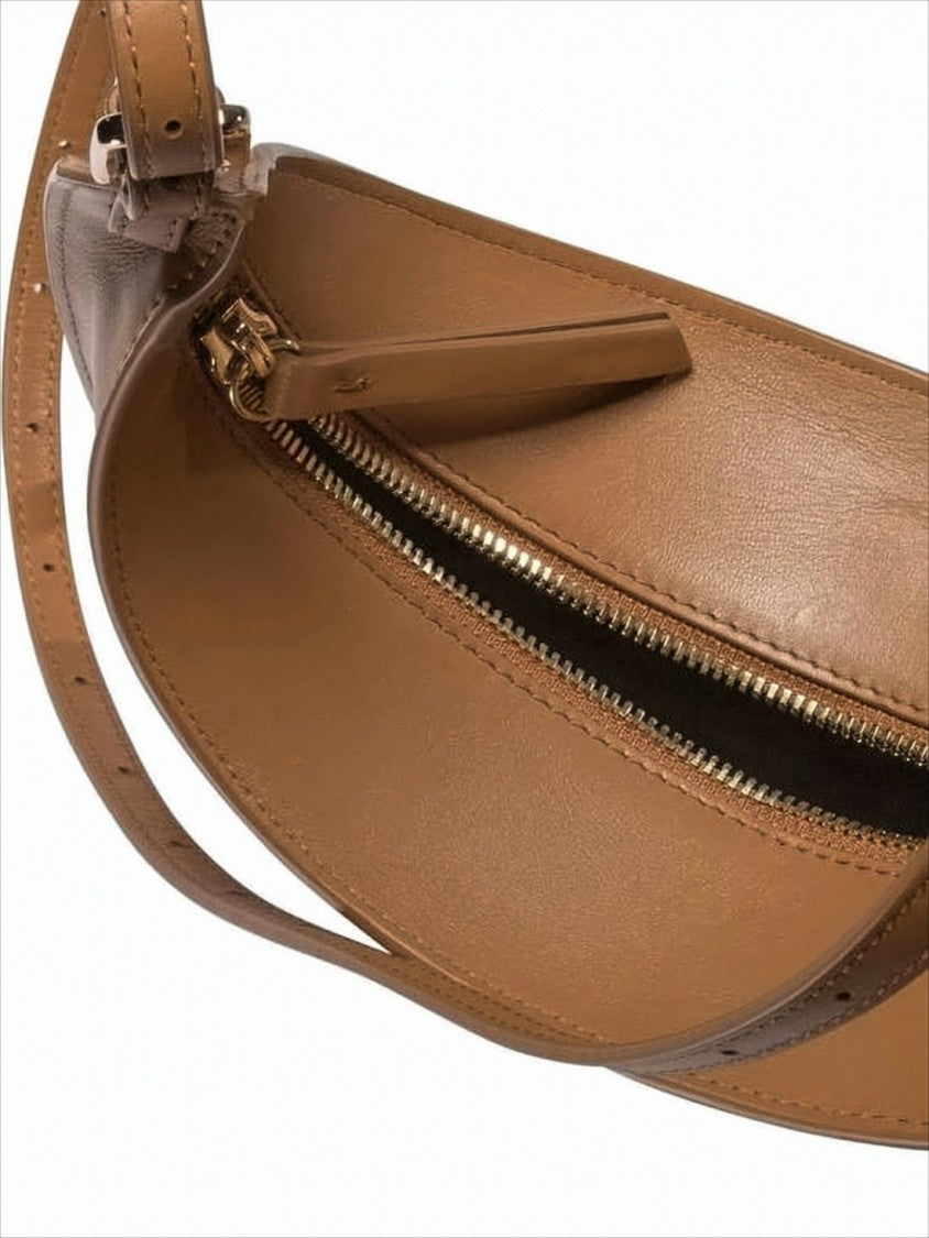 A.P.C. Crescent-Shaped Cow Leather Shoulder Bag