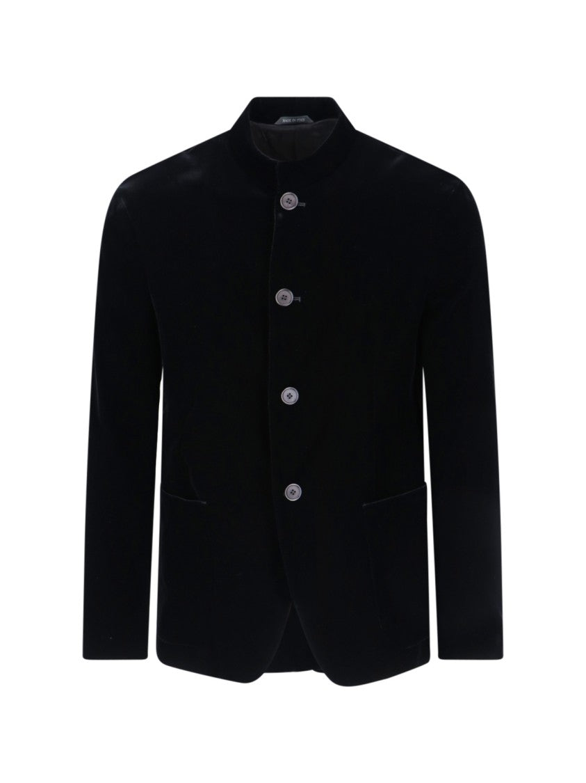 Giorgio Armani Single-Breasted Blazer – Black