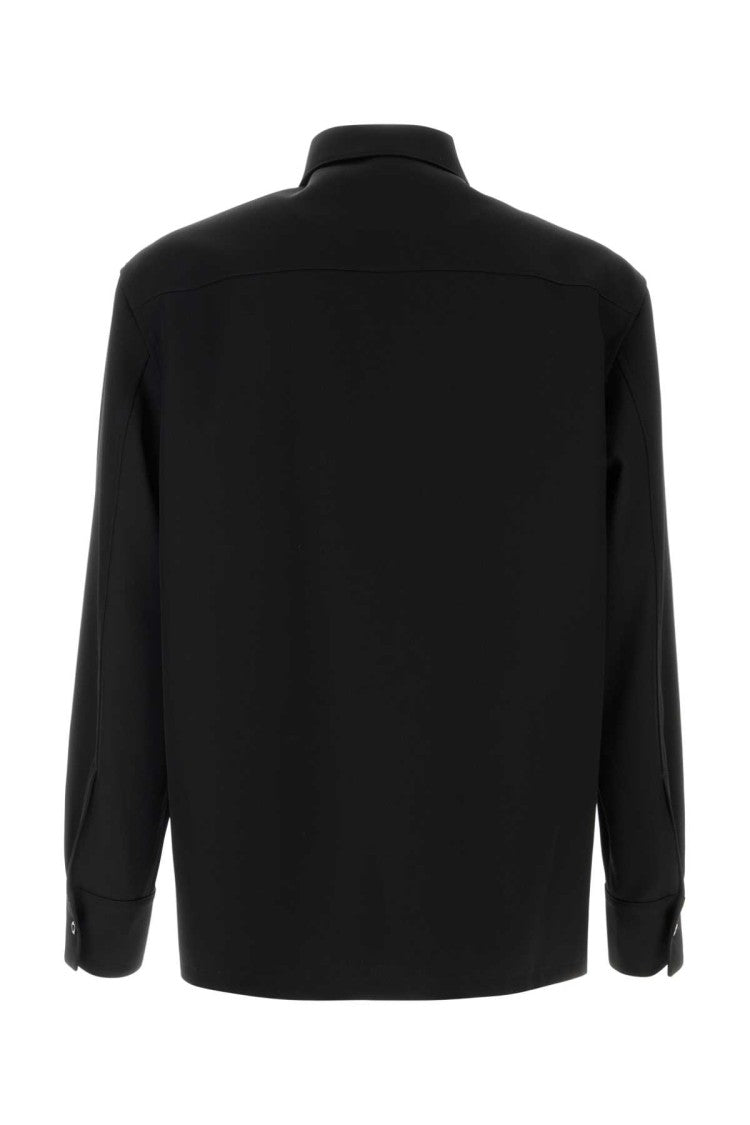 Jil Sander Black Gabardine Shirt