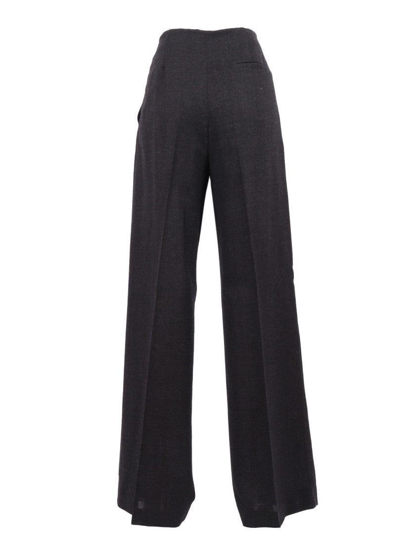 Alberta Ferretti Wide-Leg Trousers With High Waist And Pleated Detail