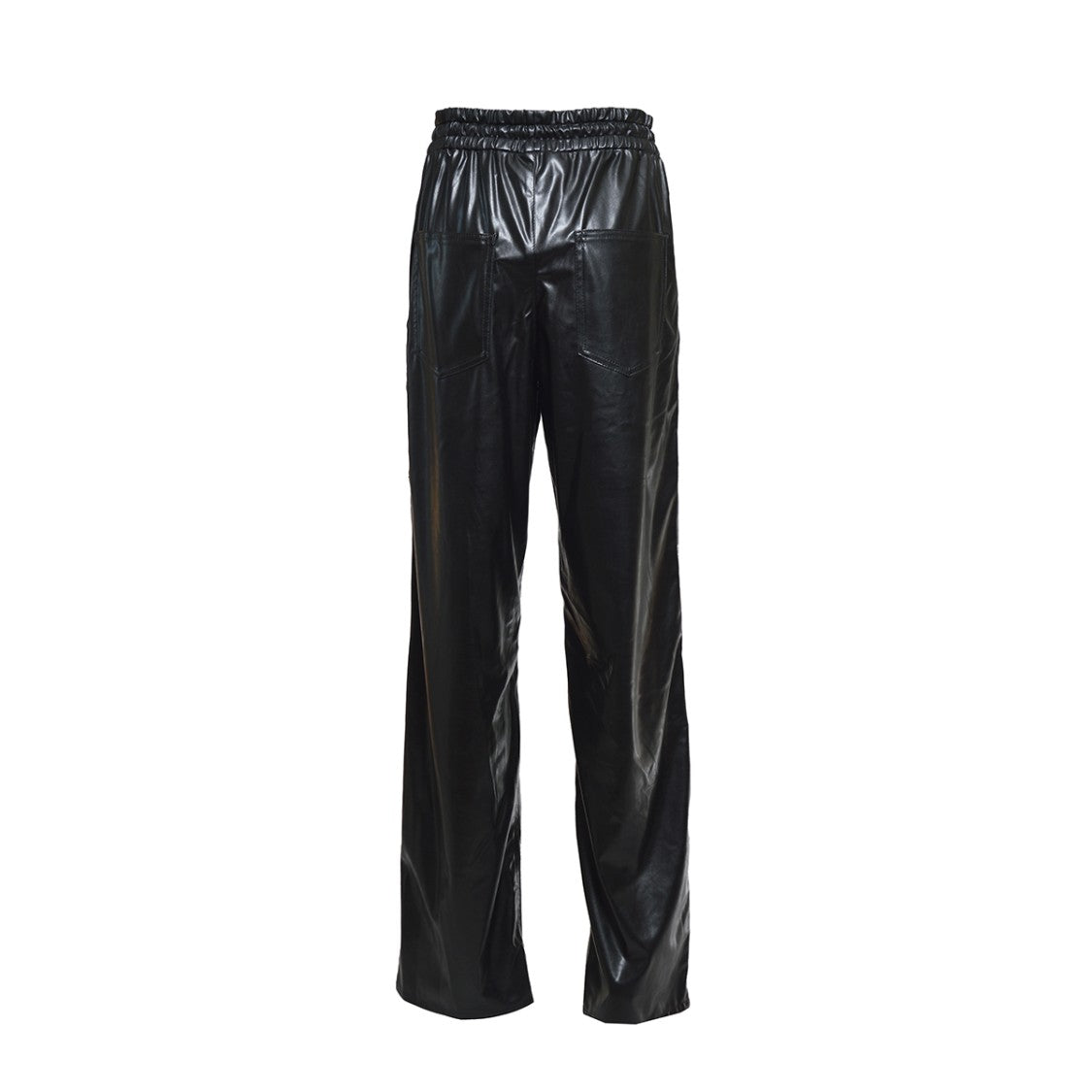 Isabel Marant Étoile Brina Straight Leg Pants In Black Faux Leather