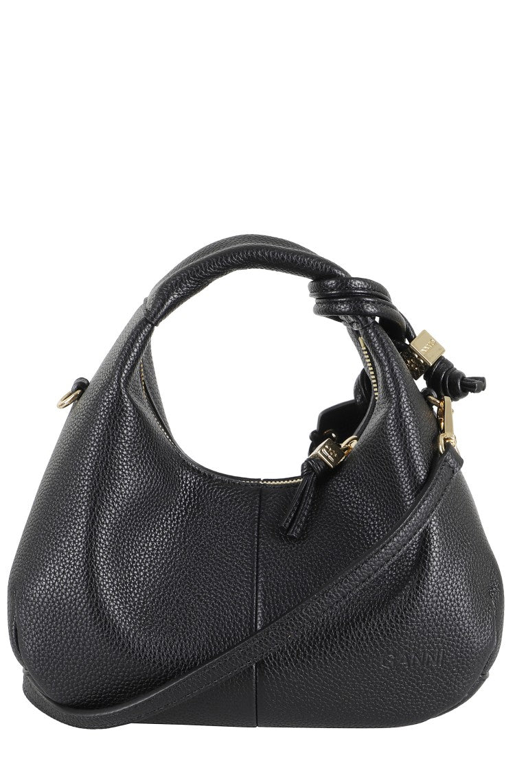 Ganni Mini Grained Hobo Bag