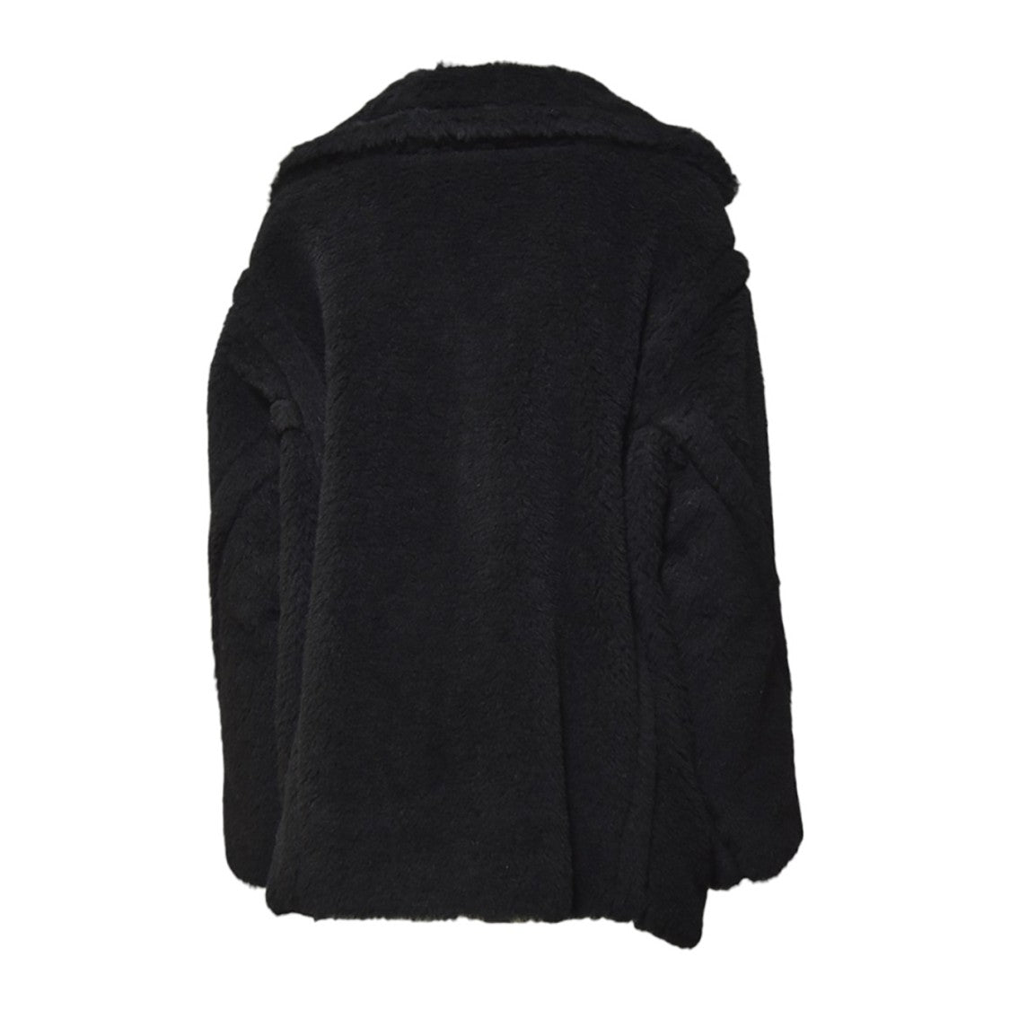 Max Mara Short Double-Breasted Teddy Coat In Alpaca