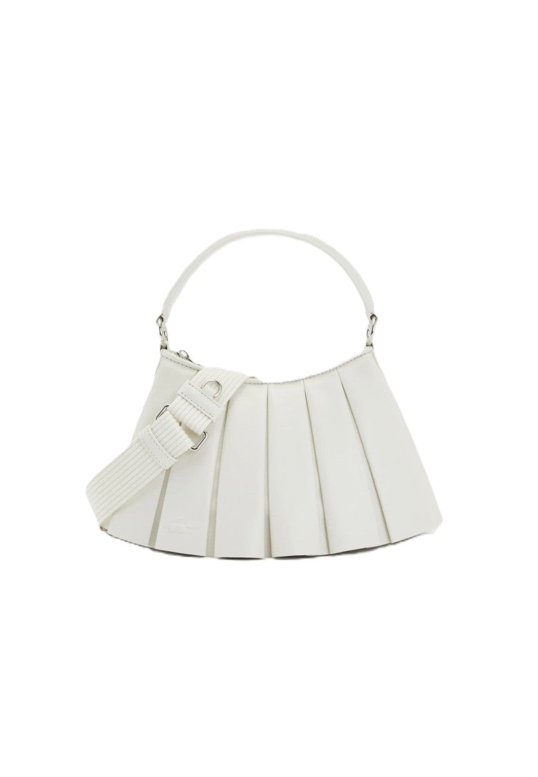 Lacoste White Lenglen Leather Shoulder Bag
