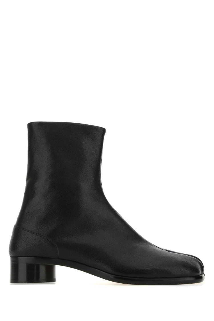 Maison Margiela Black Leather Tabi Ankle Boots