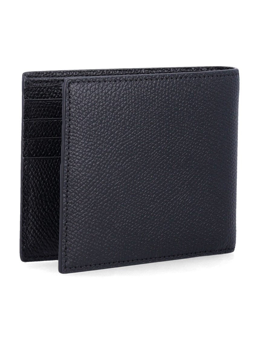 Valentino Garavani Textured Black Billfold Wallet