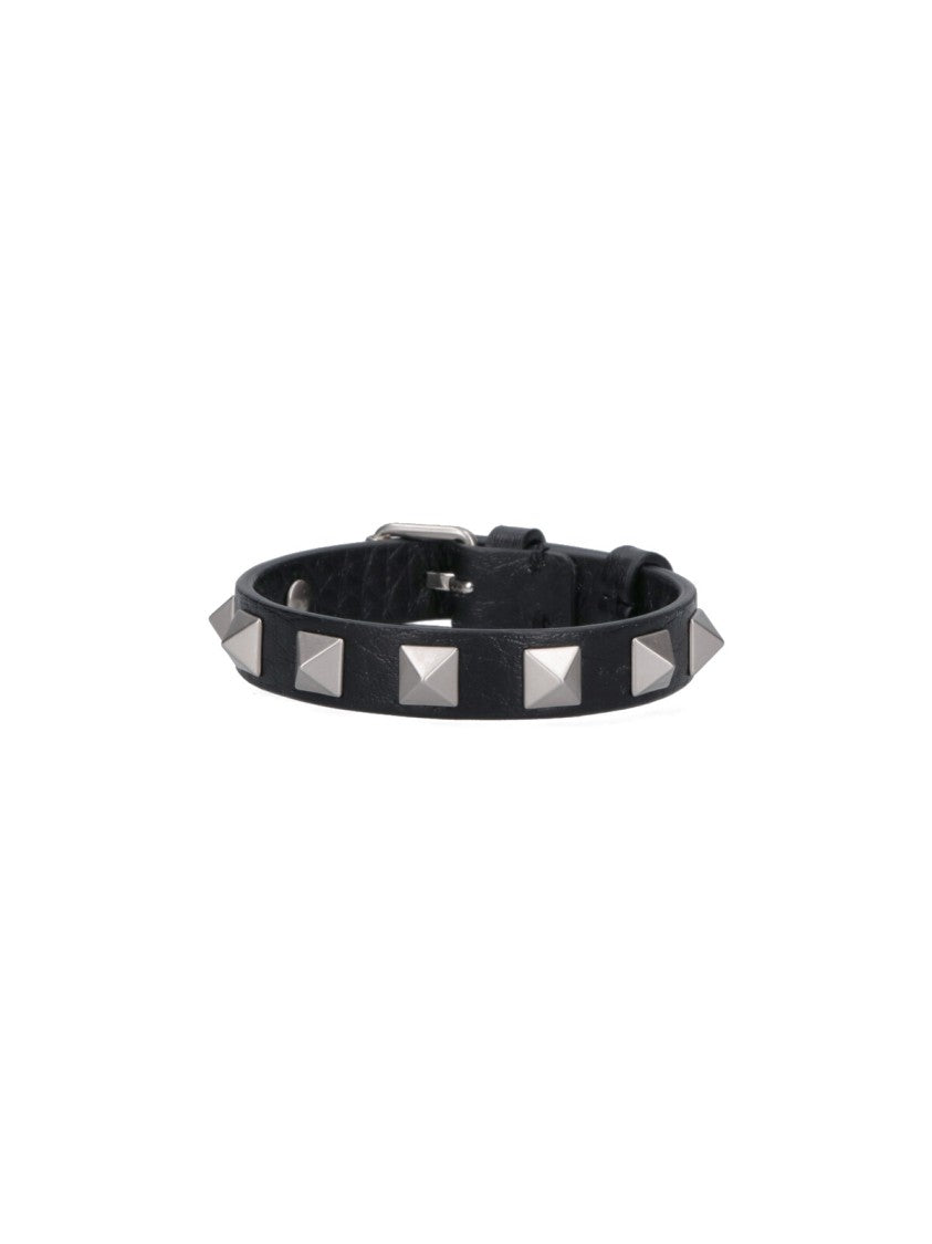 Valentino Garavani Black "Rockstud" Bracelet