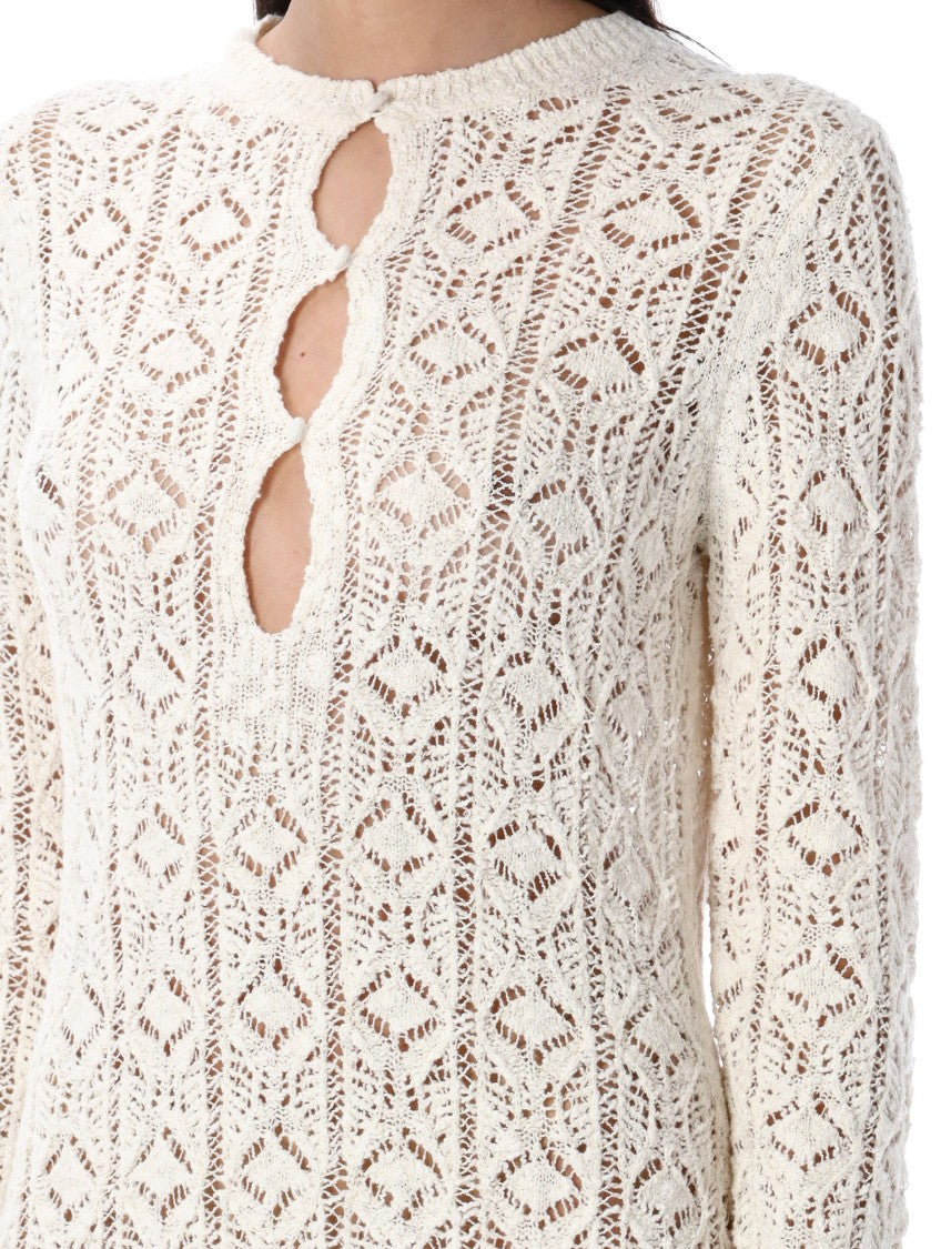 Loulou Studio Evan Crochet Mini Dress