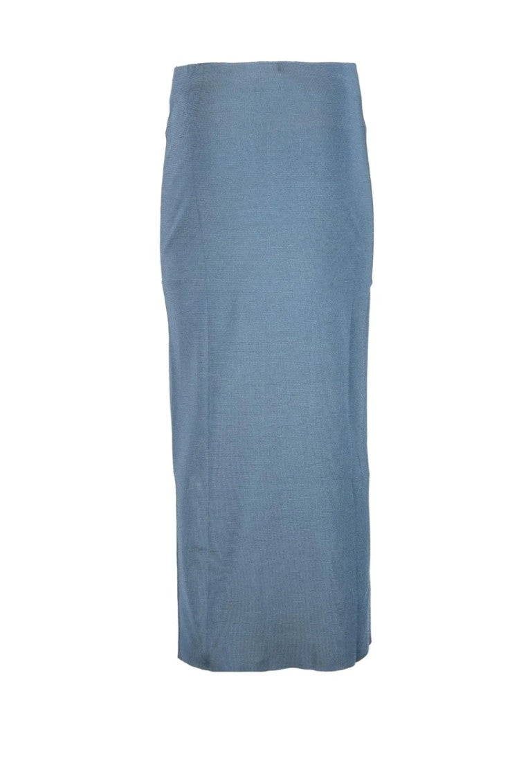 Fabiana Filippi Long Knit Skirt - Blue