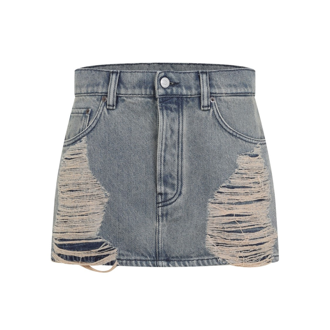 Acne Studios Mid Blue Cotton Denim Mini Skirt