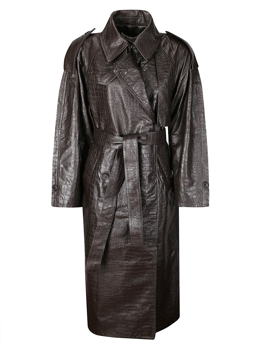 Róhe Leather Croco Coat