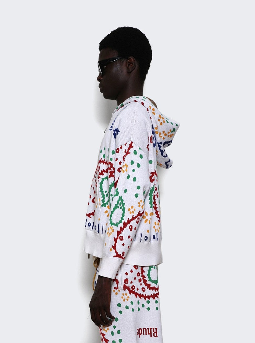 Rhude Bandana Knit Full Zip Sweater Multicolor