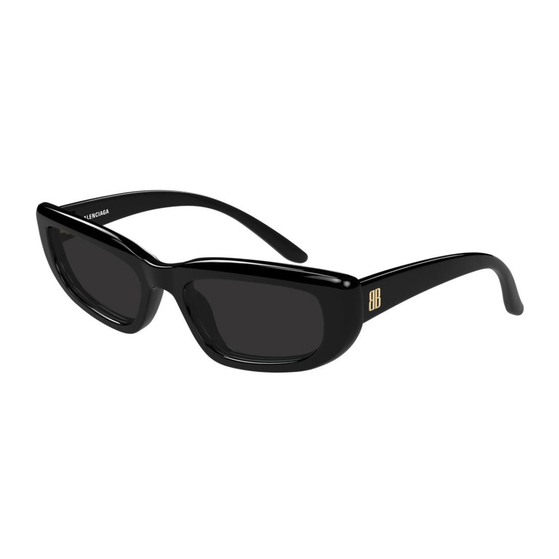 Balenciaga Black Grey Everyday Rectangular Sunglasses