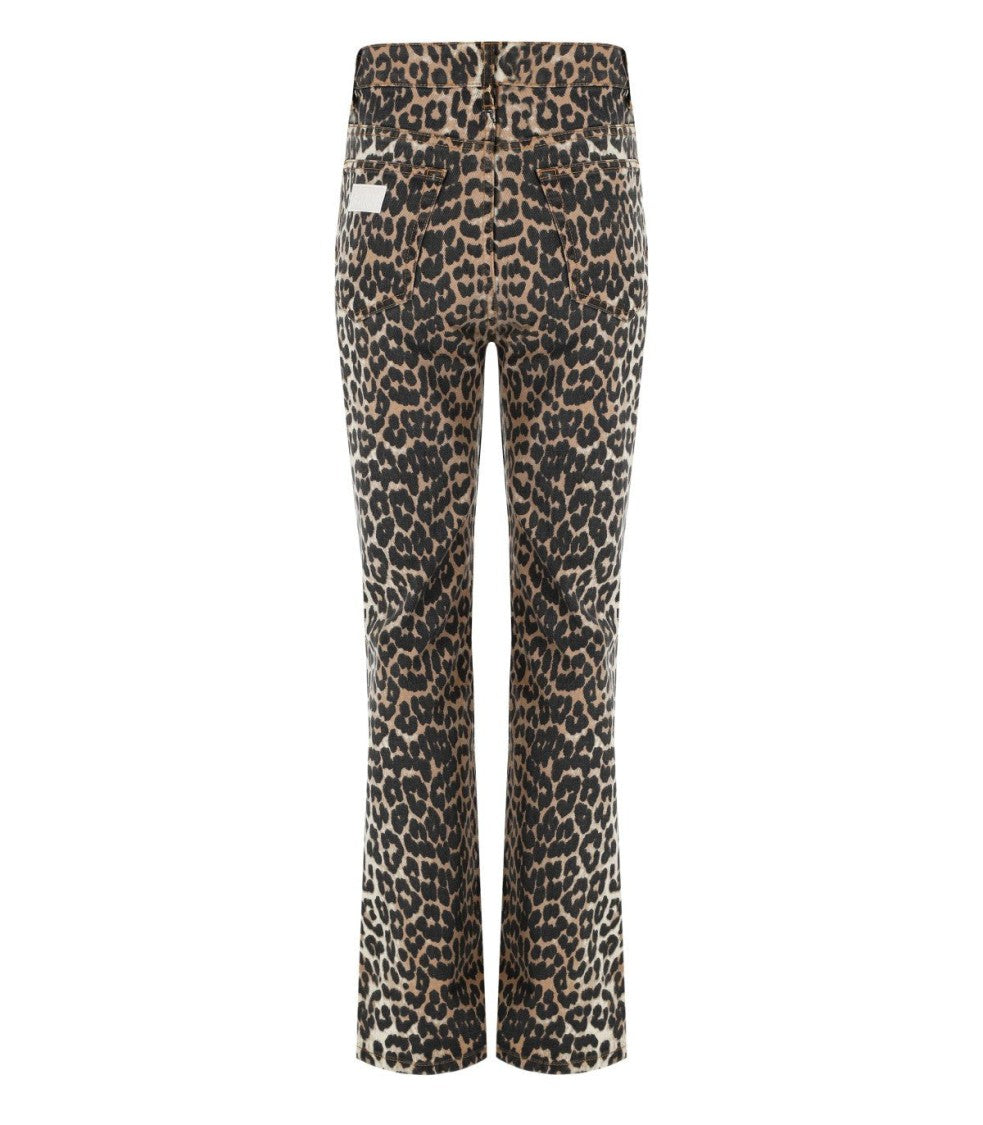 Ganni Leopard Betzy Jeans