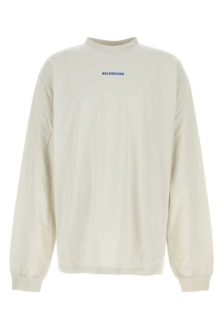 Balenciaga Chalk Cotton T-Shirt