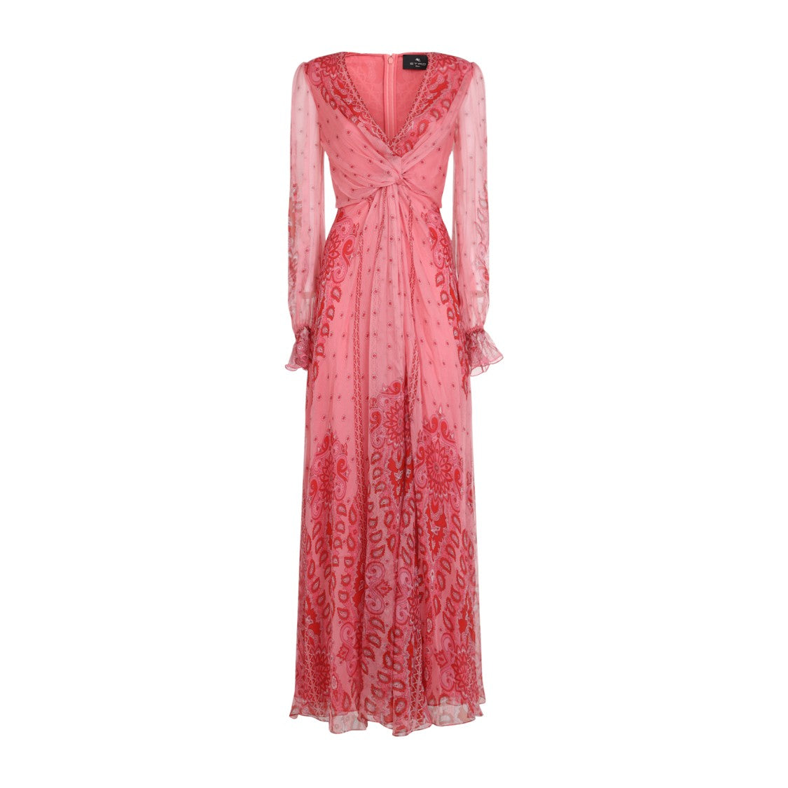Etro Deep V-Neckline Maxi Dress