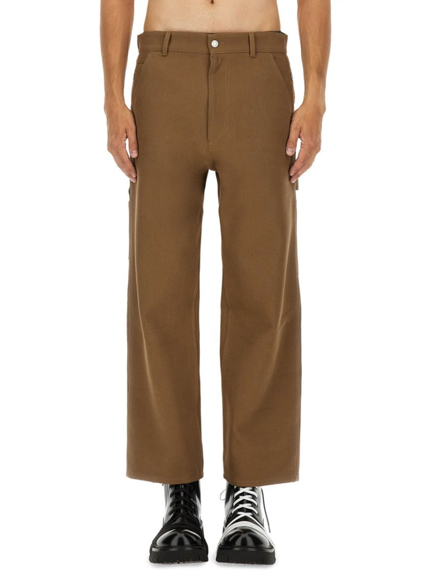 Moschino Straight-Leg Tricot Pants With Utilitarian Details
