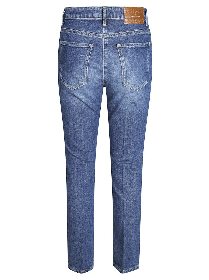 Elisabetta Franchi Mid-Rise Straight-Leg Jeans