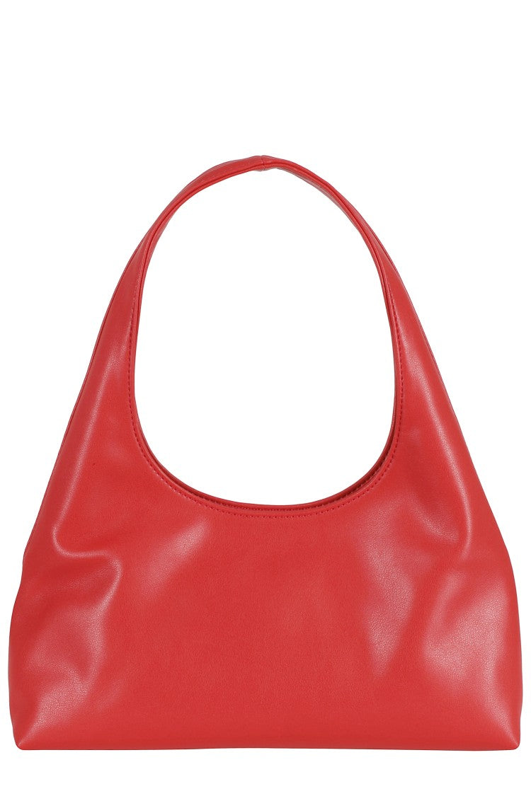 A.P.C. Red Baby Ninon Shoulder Front-Logo Polyurethane Shoulder Bag
