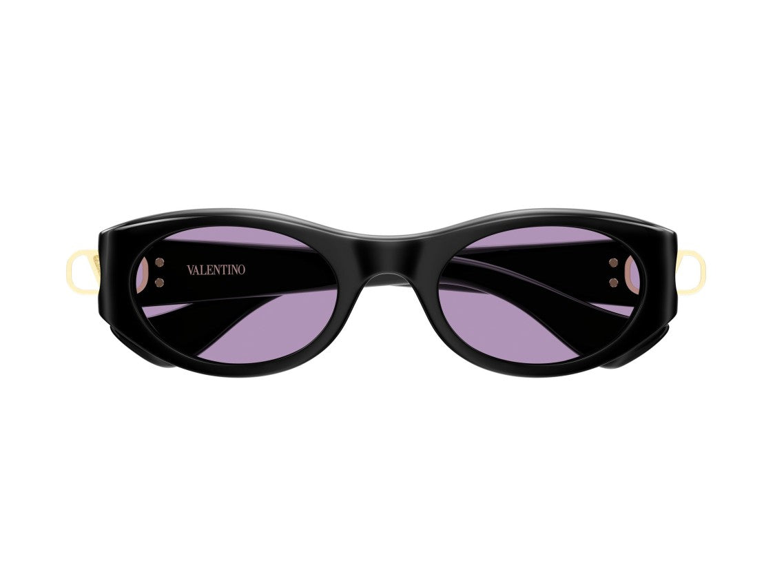 Valentino Gold Vg0015s Rounded Sunglasses