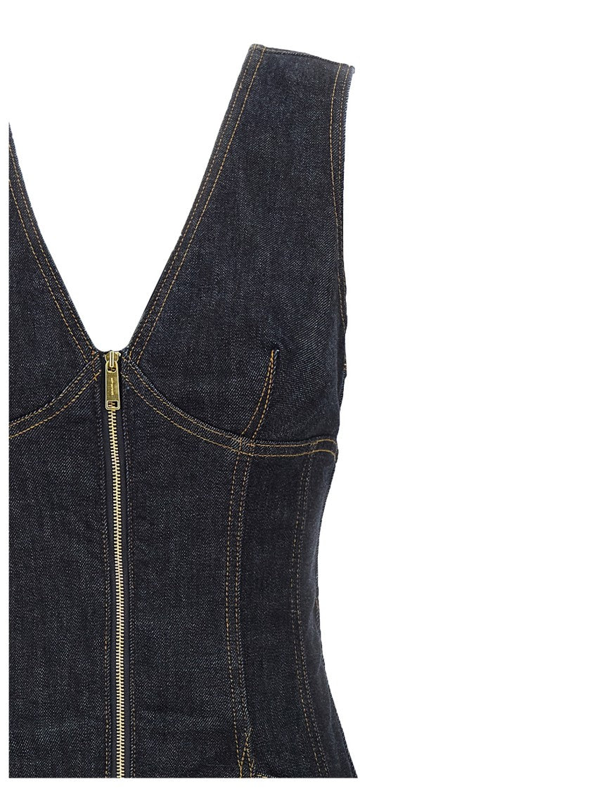 Self-Portrait 'Indigo Denim Midi' Dress