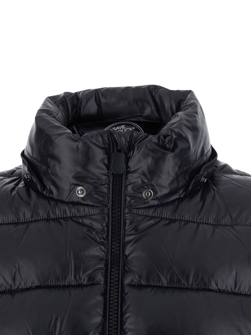 Save The Duck Hooded Down Jacket With Padded Collar And Streamlined Fit
