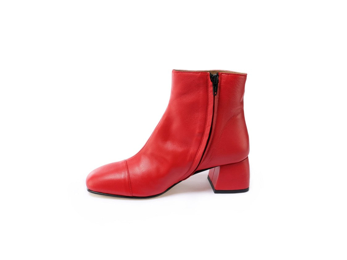 Ton Gout Red Nappa Leather Ankle Boots