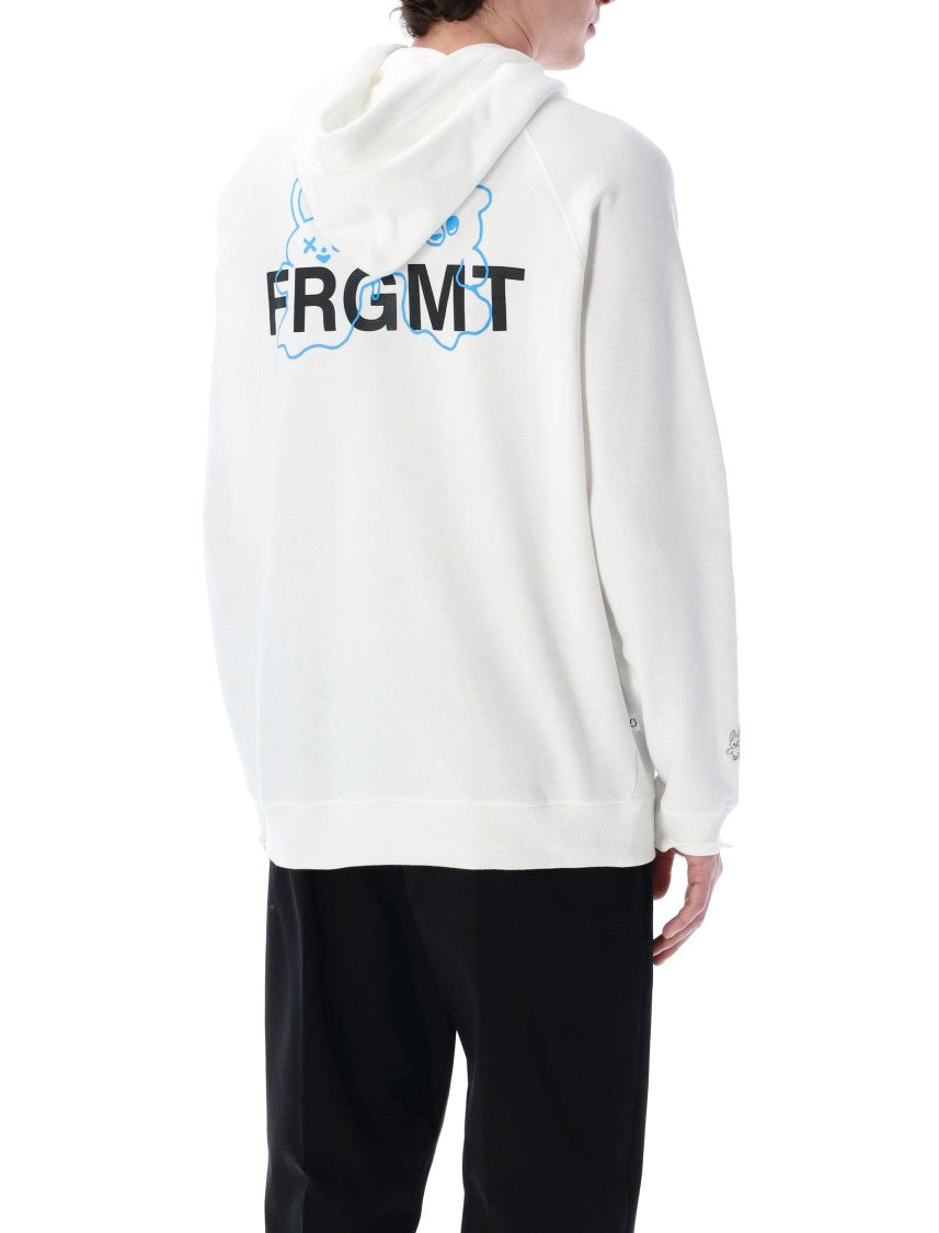 Moncler Genius X Fragment White Hoodie With Front Logo