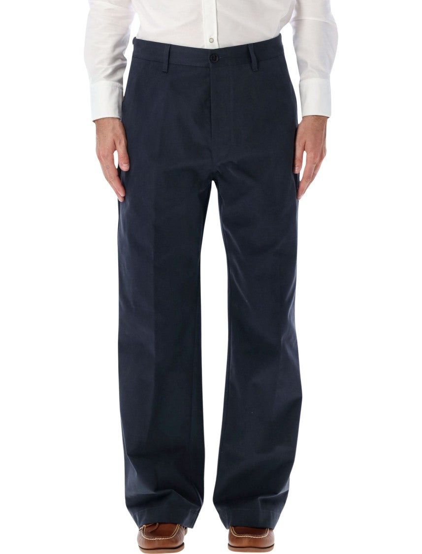 Fortela Silver Essential Straight-Cut Cotton Pants