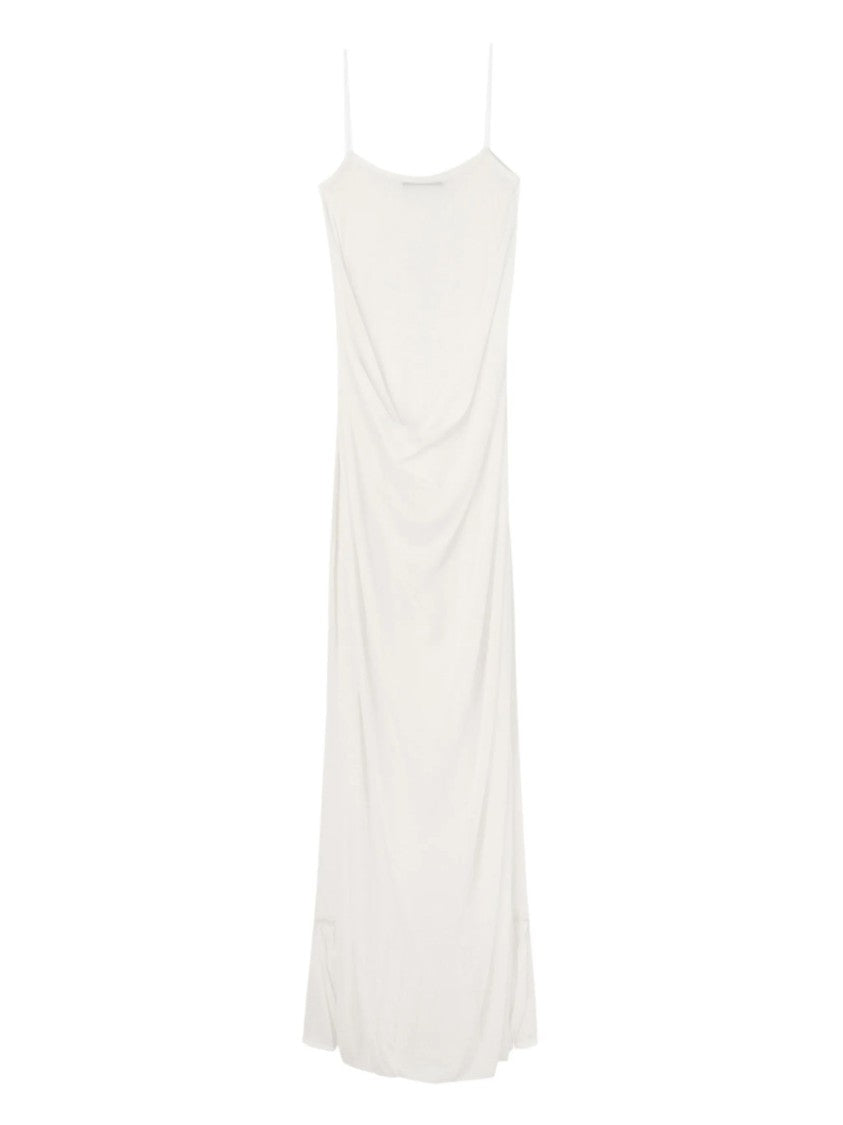 Jacquemus White Sheer Polka Dot Viscose Maxi Dress