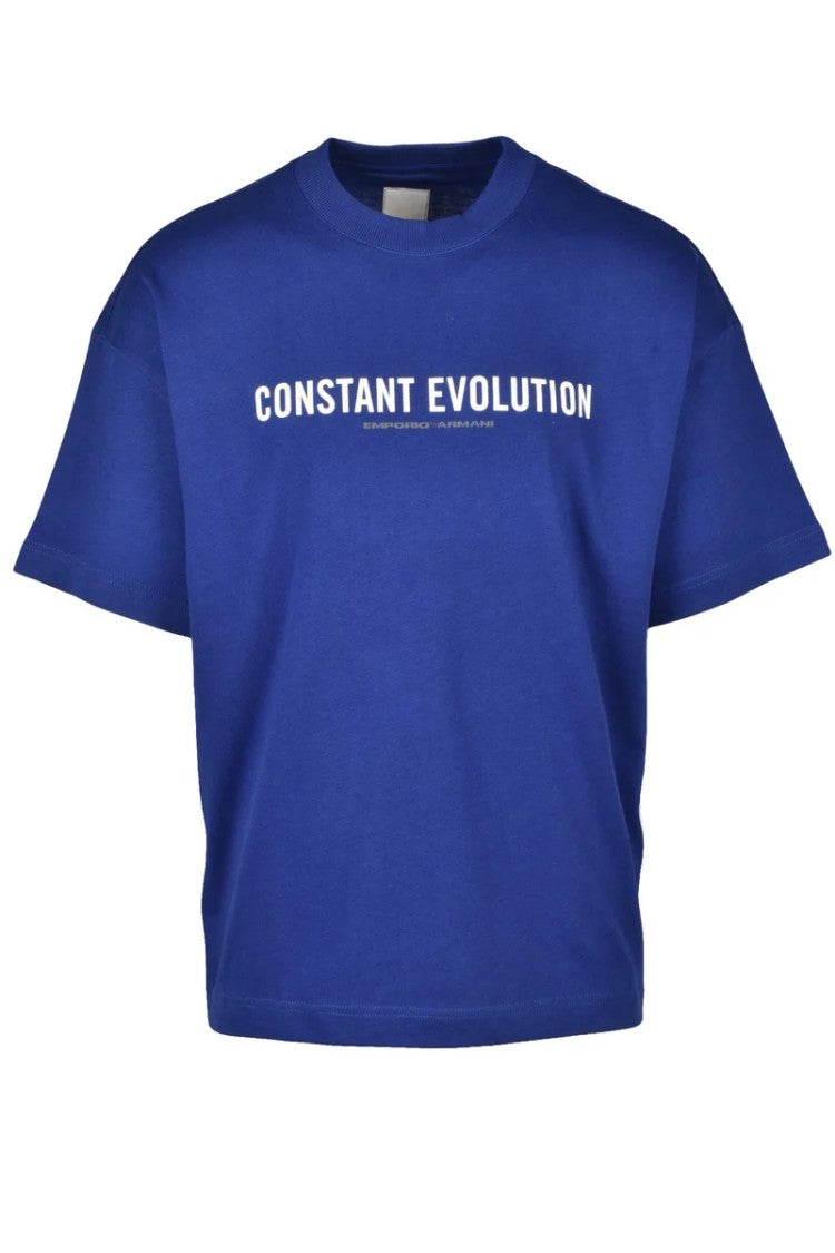 Emporio Armani Blue Cotton Men's T-Shirt