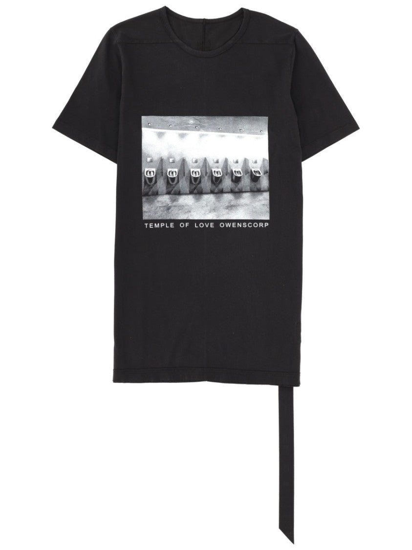 Drkshdw By Rick Owens Black Level T Monochrome Graphic T-Shirt