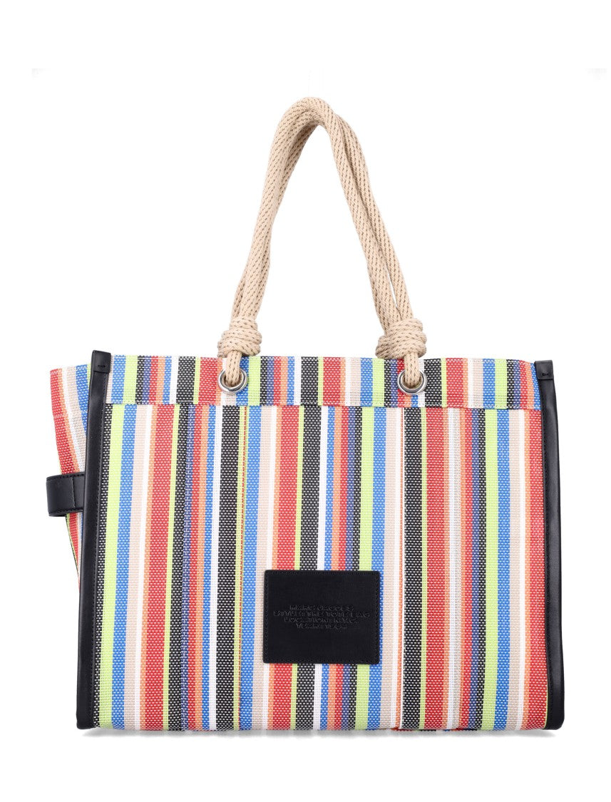 Marc Jacobs Striped Mesh Knotted Rope Shopper Tote