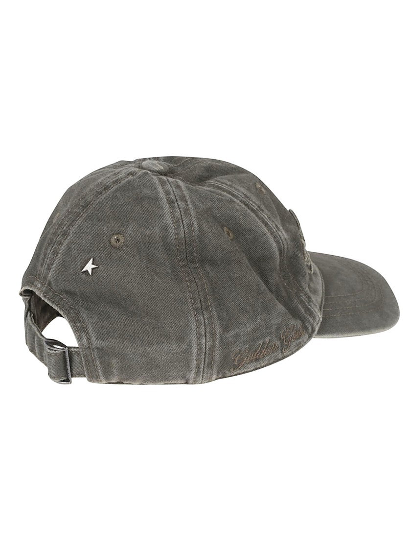 Golden Goose Grey Cotton Journey Baseball Hat
