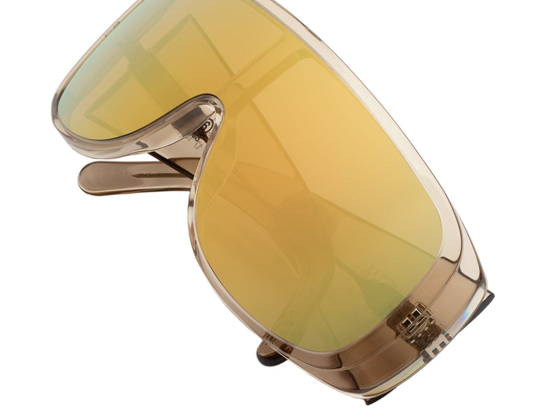 Retrosuperfuture Ivory Margiela Mm6 Mask Translucent Shield Sunglasses
