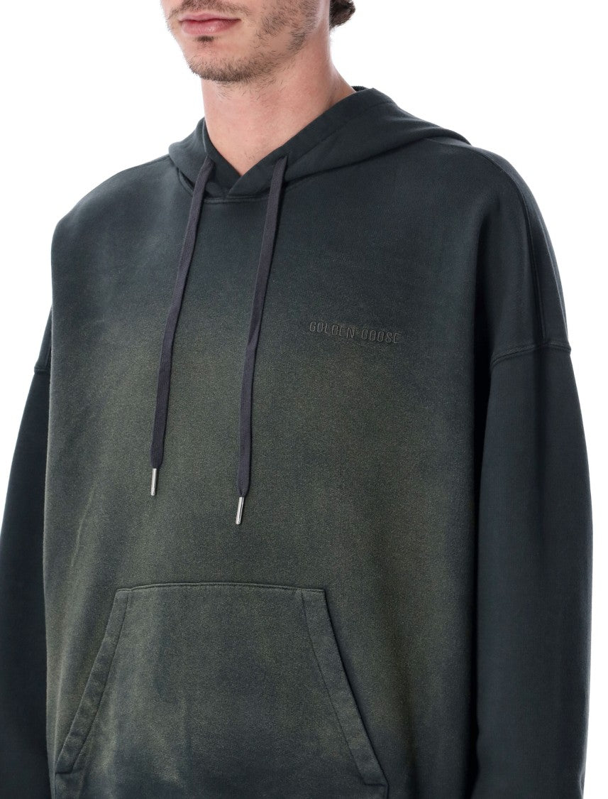 Golden Goose Black Bleached Wash Cotton Hoodie