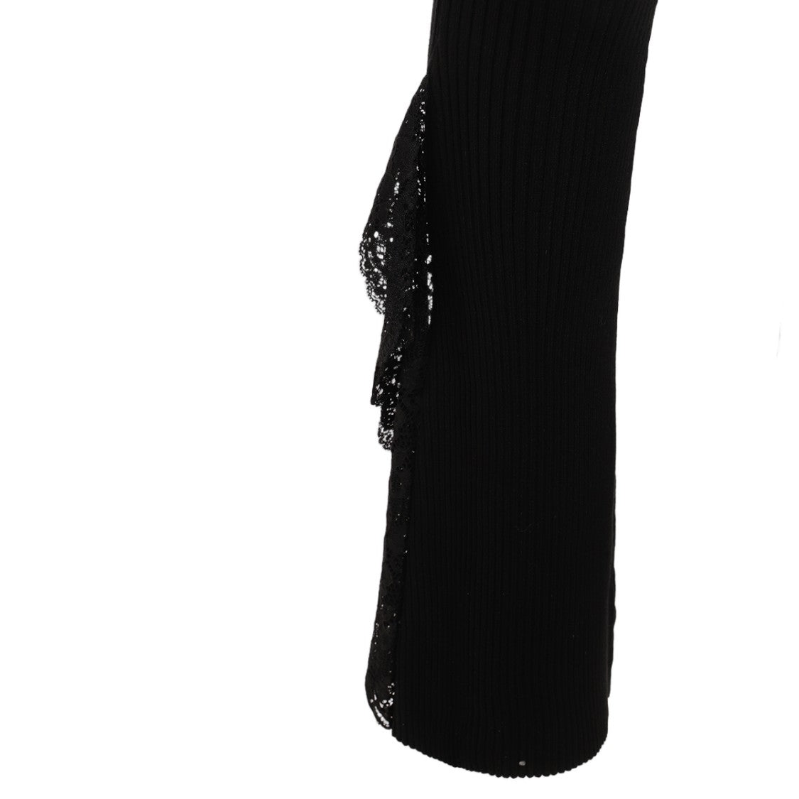 Blumarine Fitted Flared Trousers With Lace Inserts