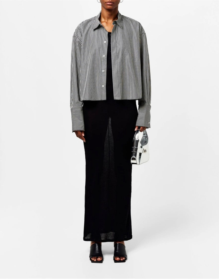 Ami Boxy Fit Striped Shirt