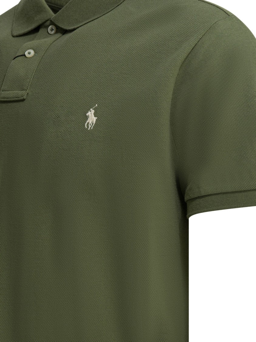 Polo Ralph Lauren Classic Green Polo Shirt With Textured Fabric And Timeless Design