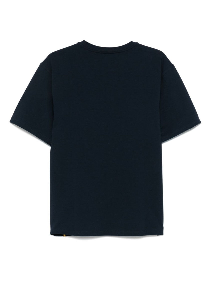 K-Way Classic Navy Blue Crew Neck T-Shirt With Short Sleeves