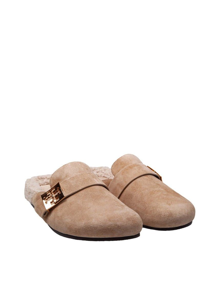 Tory Burch Mules Mellow In Shearling Color Taupe