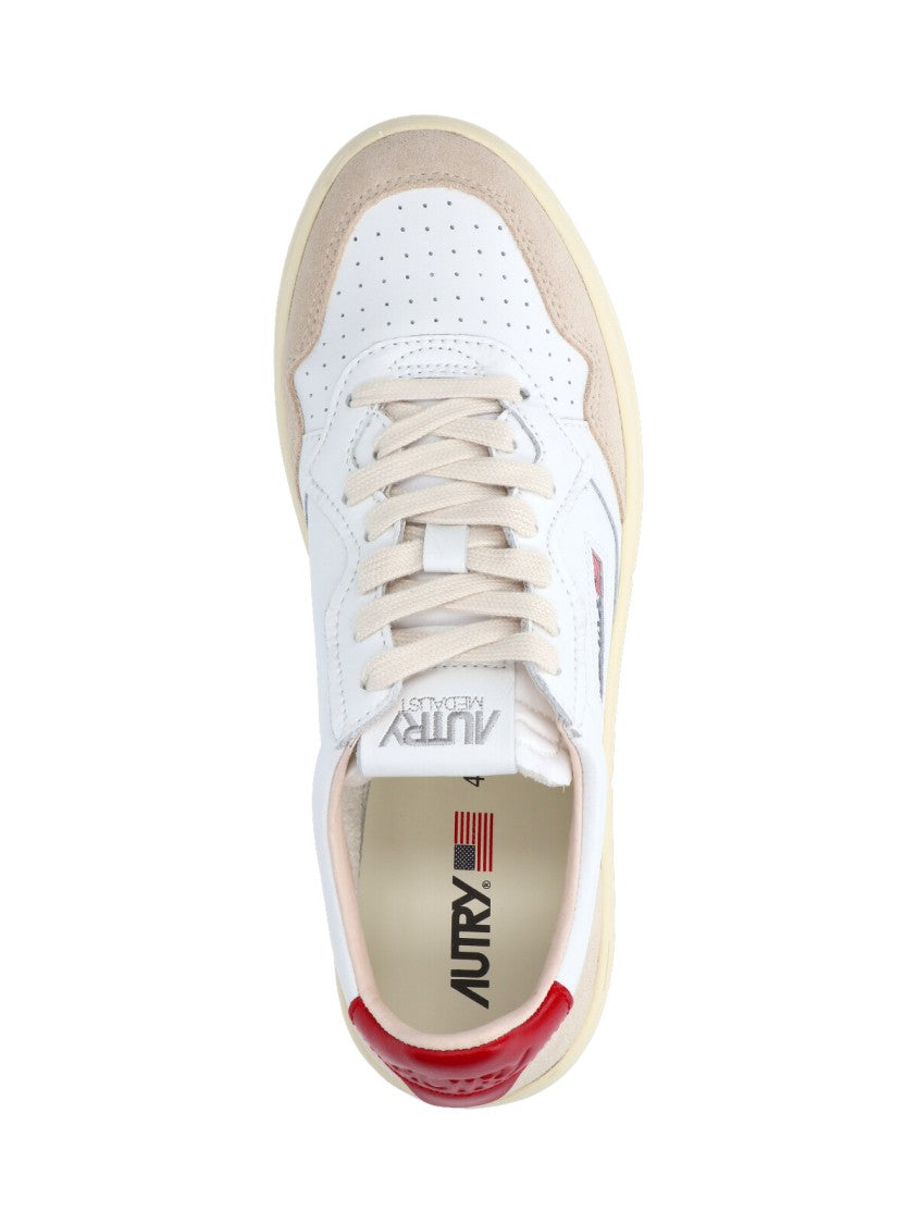 Autry White Medialist Perforated Leather Sneakers