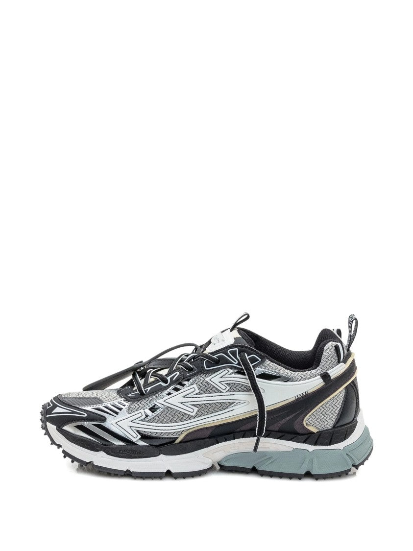 Off-White Layered Design Sneakers With Chunky Sole And Arrow Motifs