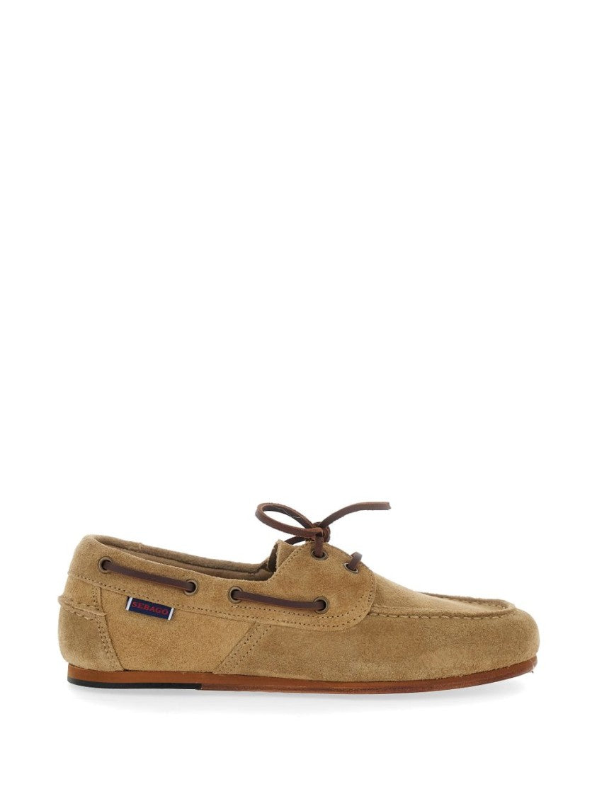 Sebago Moccasin-Style Brown Suede Flats