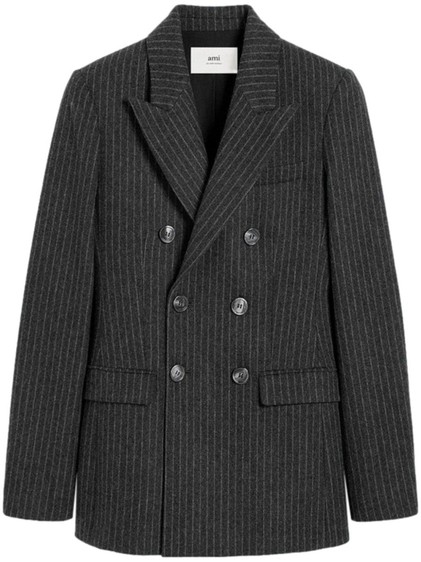 Ami Double Breasted Wool Coat