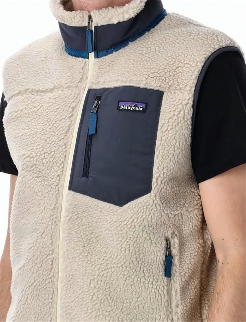 Patagonia Sleeveless Textured Vest With High Collar