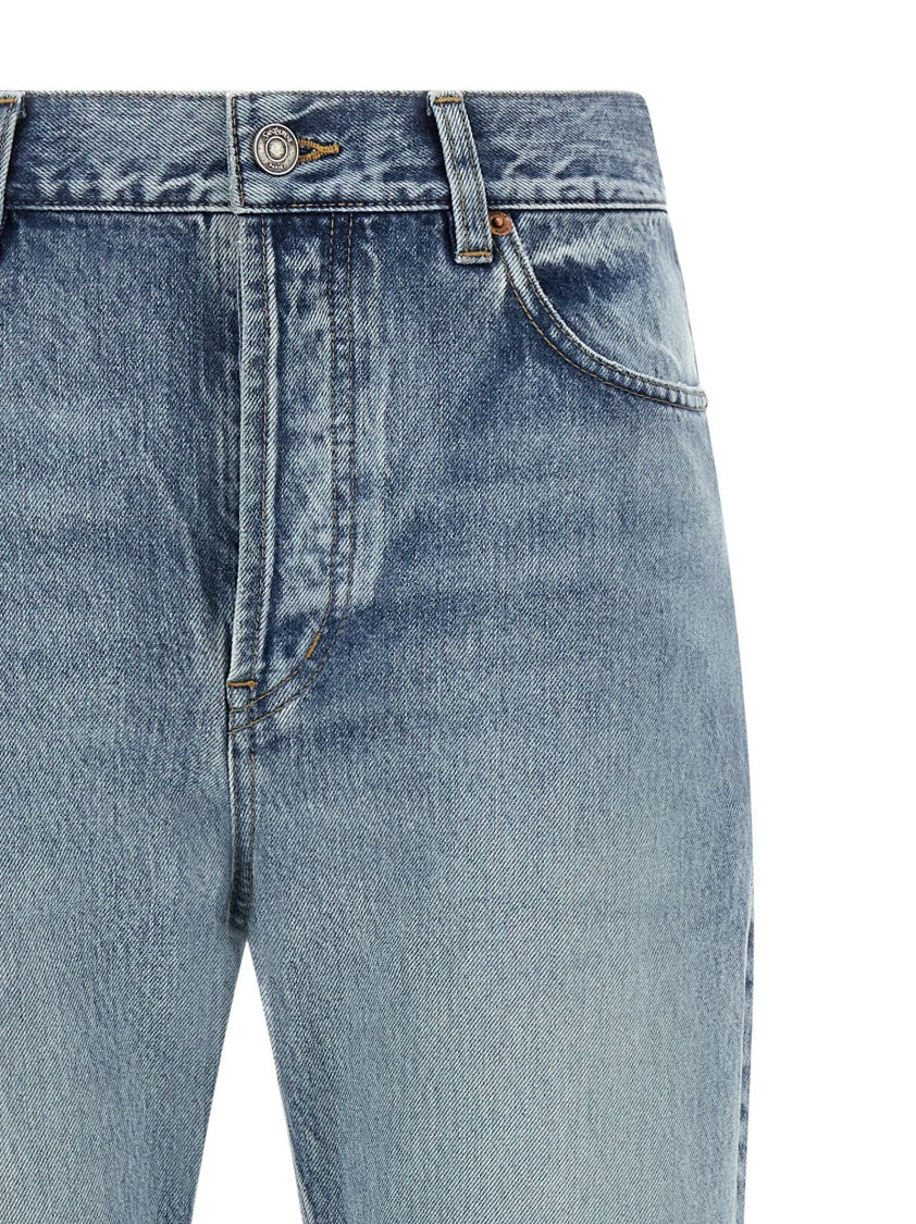 Saint Laurent 'Anni ‘90' South Wash Crop Jeans