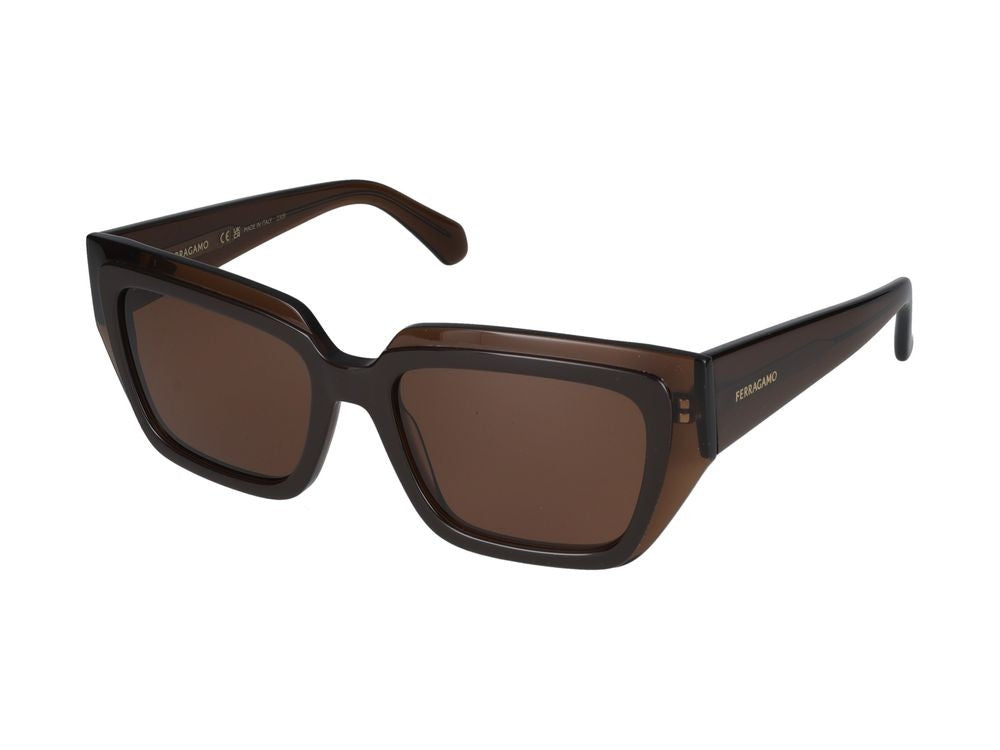 Salvatore Ferragamo Sunglasses Sf2002s 233 Transparent Brown/Brown 55/18/140